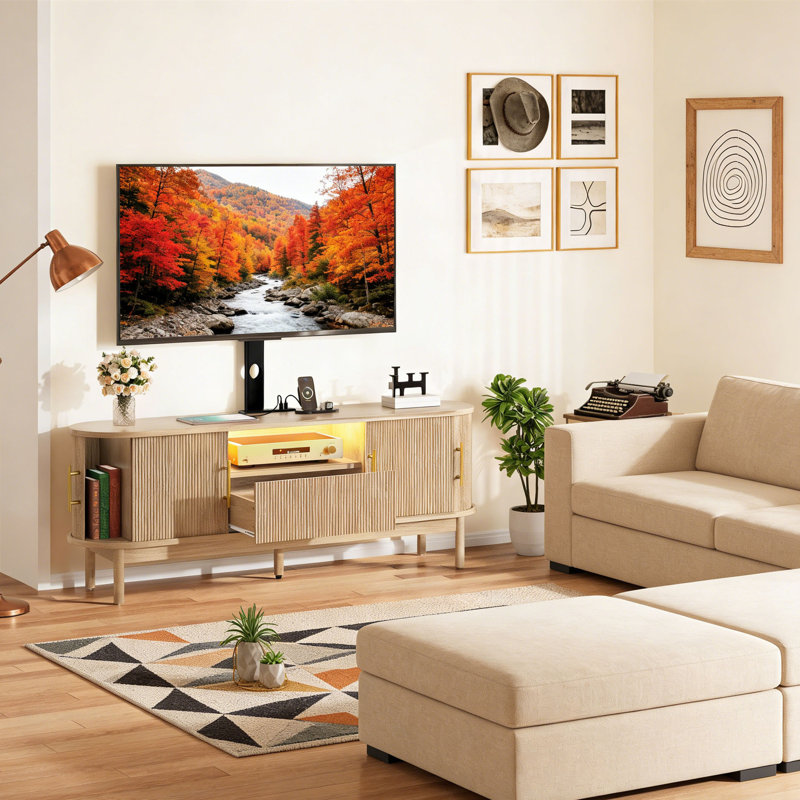 Meuble télé Flute, H 22,8 po x L 60 po x l 15,4 po