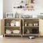 Armoire de rangement 70 po avec tablettes réglables, design élégant pour le bureau, quatre portes décoratives naturelles à utilisation multifonctionnelle, tablettes organisées pour la maison
