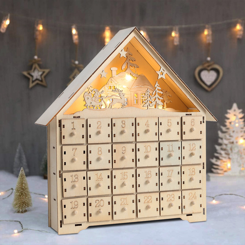 DIY Elderly Deer Small House Calendar Cabinet