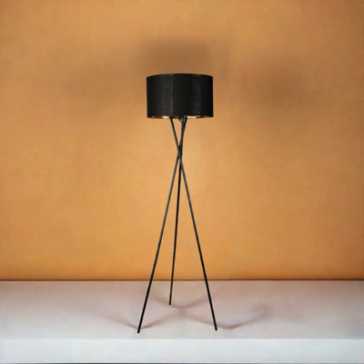 Rennan 153 H cm Powder Coated Tripod Floor Lamp