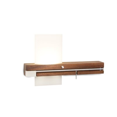 Levo 1 - Light LED Dimmable Walnut Flush Mount Sconce -  Cerno, 03-120-LC