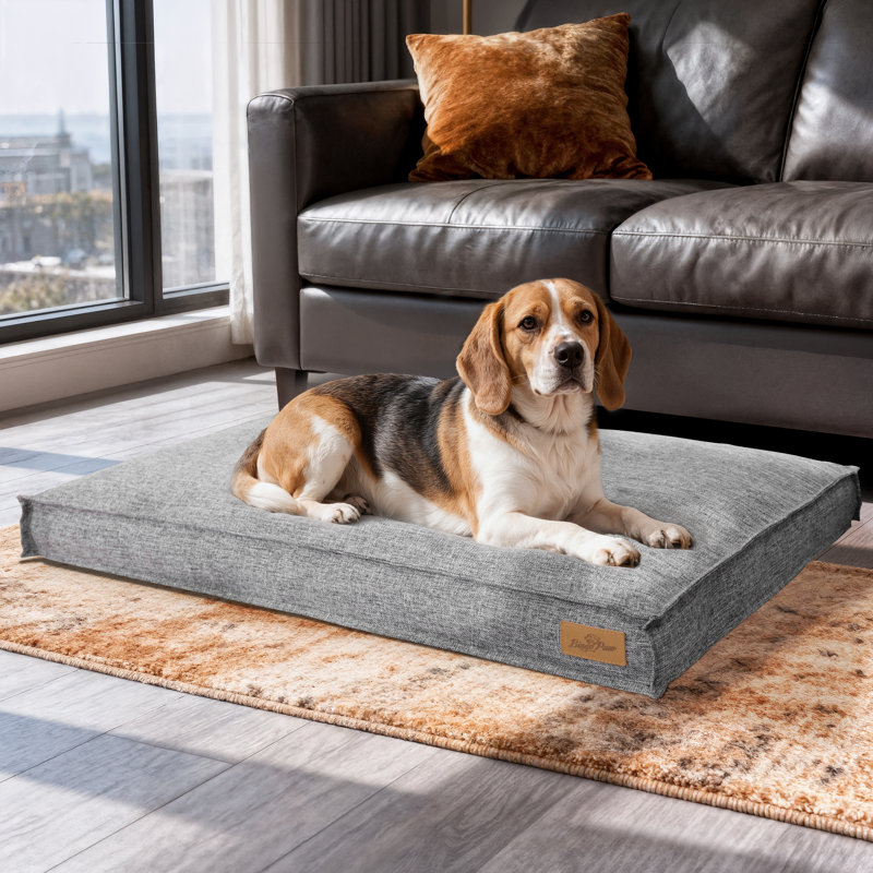 Pet Bed Firm Support Crate Mattress, Medium (10cm H x 88cm W x 59cm D), Grey