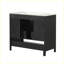 Armoire de salle de bain moderne multifonctionnelle avec lavabo et tiroirs