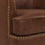Fauteuil demi-tonneau pivotant en cuir véritable-183125152