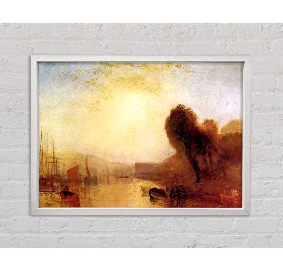 Regatta bei Cowes Castle von J.M.W. Turner - Einzelbildrahmen Kunstdrucke auf Leinwand