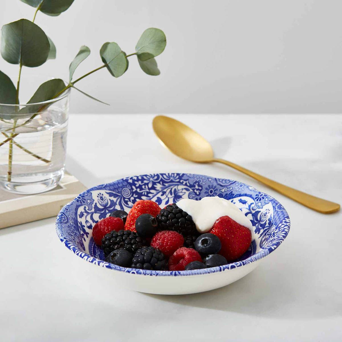 Blue Italian Earthenware Cereal Bowl
