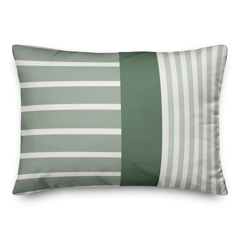 Abstract Outdoor Throw Pillow, Green