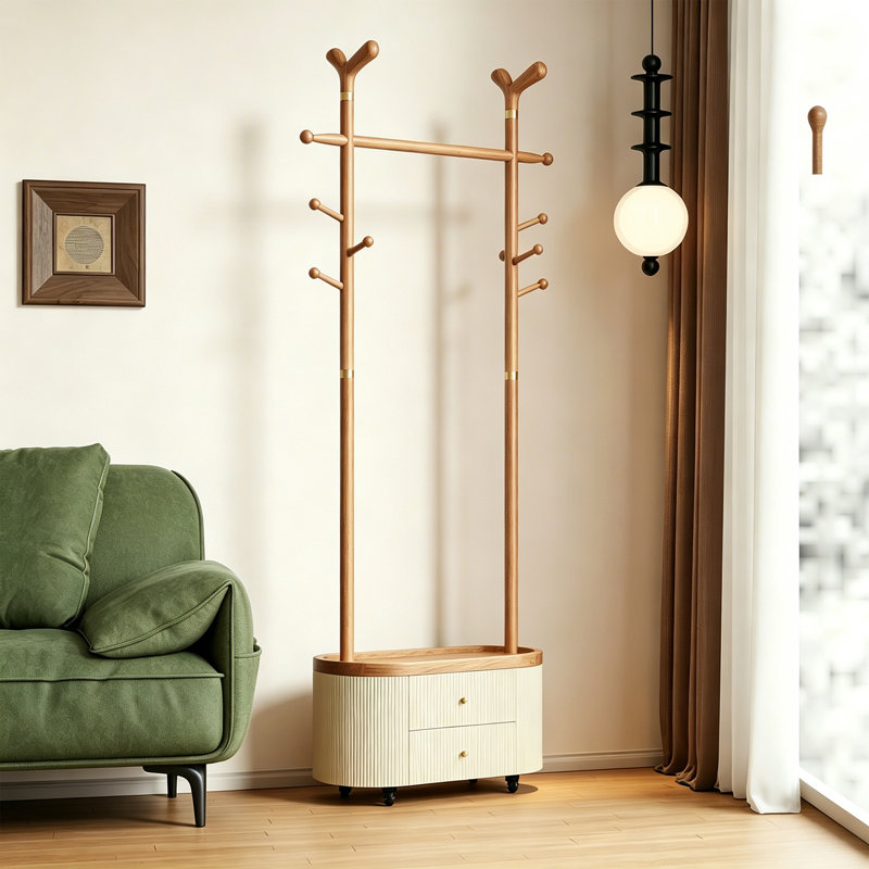 Armoire portemanteau en bois de frêne