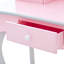 Teamson Kids Rapunzel Kids Vanity Table & Stool, Pink & Gray