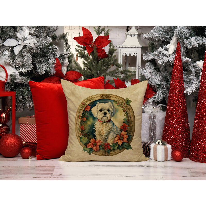 Coussin Christmas, 14 po x 14 po, Carré