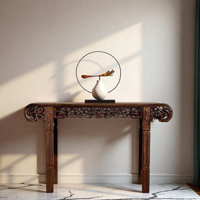 Nouvelle table d'entrée en bois massif de style chinois