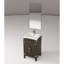Meuble-lavabo en chêne brun avec dessus en acrylique scellé D Miroir - pièce de comptoir décorative fabriquée à la main