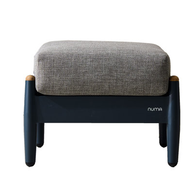 Small Aluminum Outdoor Footstool With Soft Cushion
