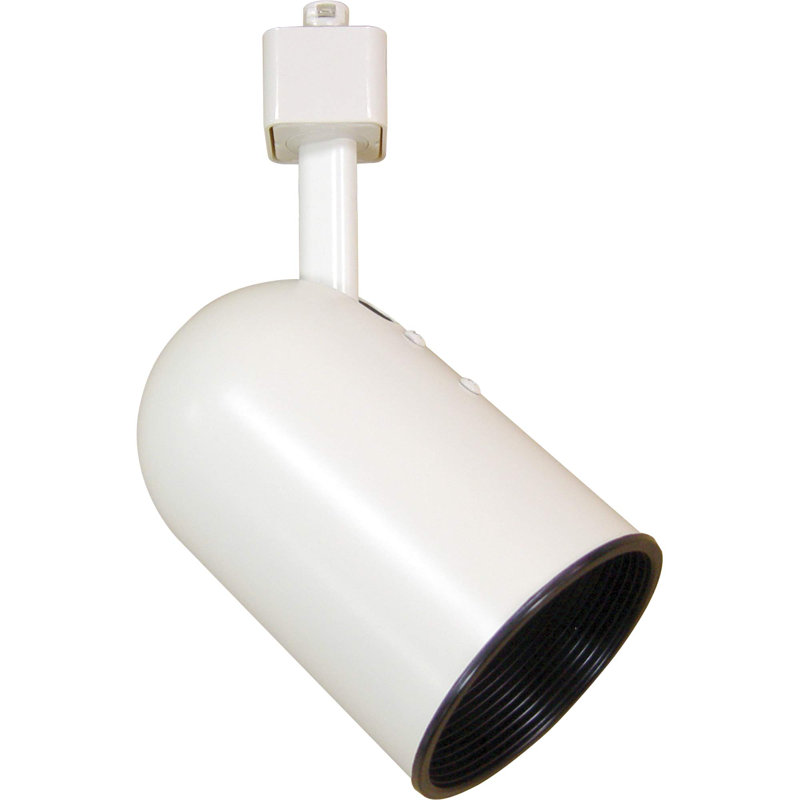 Luminaire sur rail à 1 lumière, H 4,5 po x l 9,75 po x P 9,75 po, Blanc