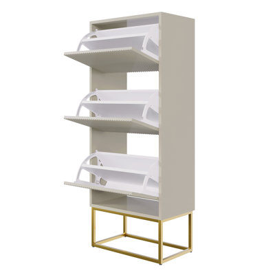 Veldio Three-Tier Shoe Cabinet 50 cm with Legs
