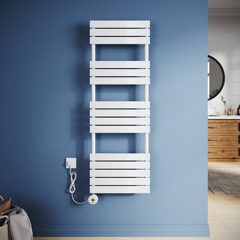 50*6.2cm, Smart WiFi-Enabled Heated Towel Rail with Multi-Mode Heating Solution, White