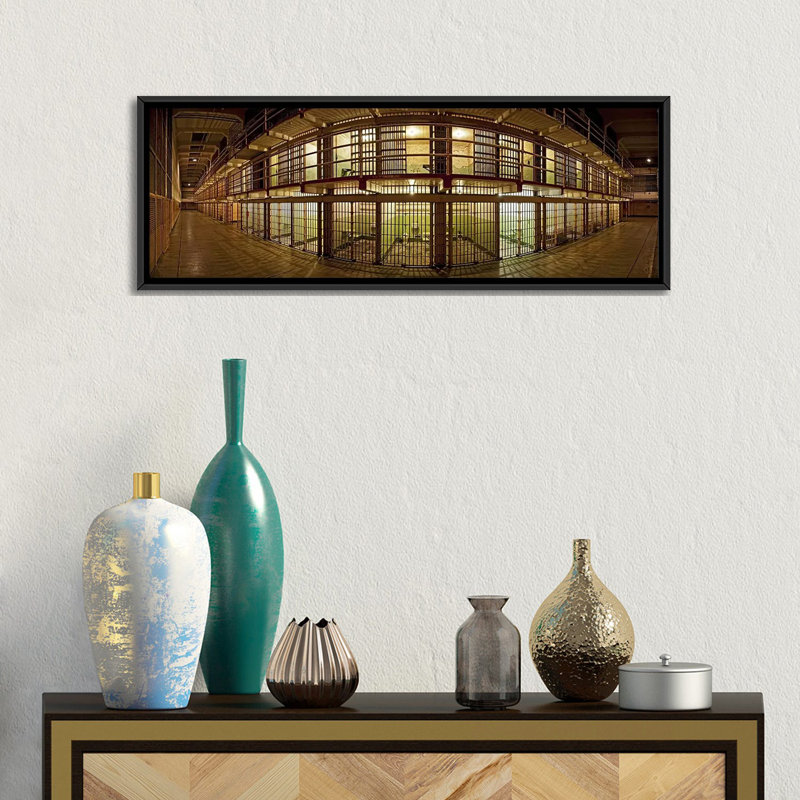 «Panoramic 'Alcatraz Island, San Francisco - reproduction de photo sur toile tendue, H 20 po x l 60 po x P 1,5 po