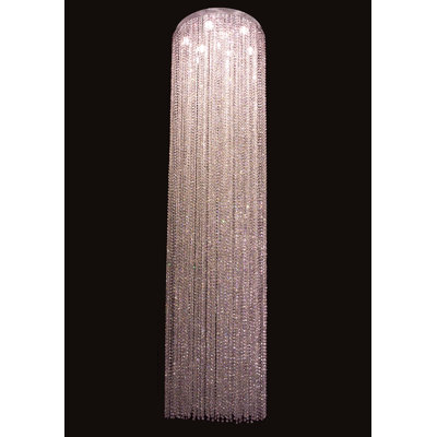 Crystal Rain 10 - Light Glass Dimmable Tiered Chandelier