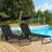 Outsunny Folding Chaise Lounge Pool Chairs With Canopy Shade, Reclining Back, And Side Pocket For Beach, Yard, Patio-1871975415-1871975416