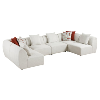 Franz Beige Chenille 6-Piece Modular Sectional