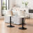 Swivel Faux Leather Upholstered Barstools Adjutable Height Counter Stool with Metal Frame-1715717213