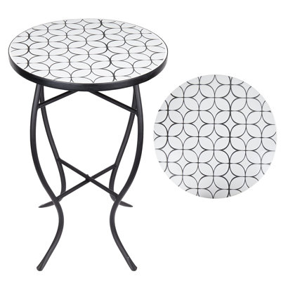 Vadlamudi Steel Top End Table