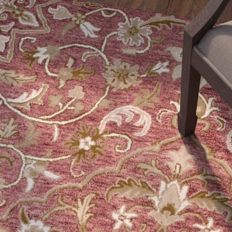 Pooler Hand Tufted Wool Oriental Rug, Rectangle 6' x 9'