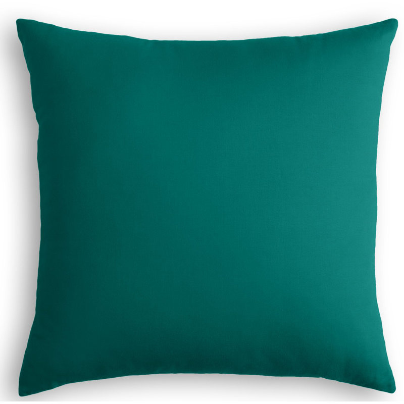 Sunbrella Canvas Indoor Outdoor Square Pillow Cover & Insert, 16" x 16", Taupe, Down Blend
