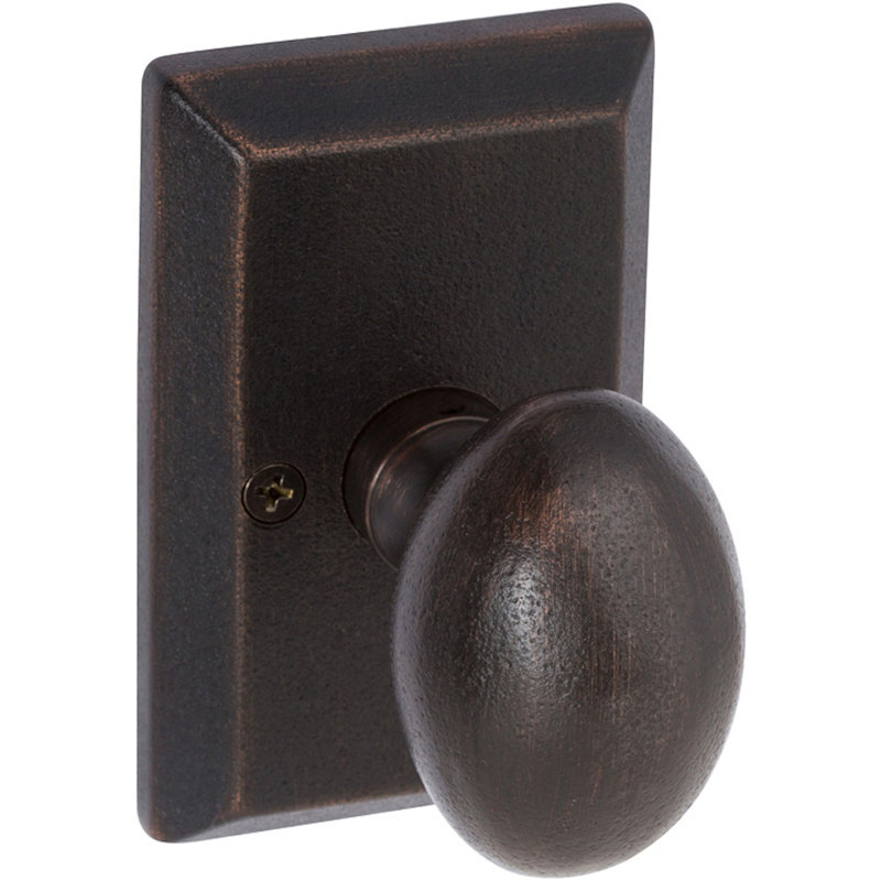 Faux bouton de porte simple avec rosette carrée Sandcast Sorrento, Bronze vieilli