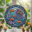 Panneau de vitrail en verre coloré corail Clownfish H 12 po-479071310