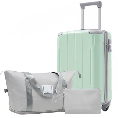 Ensemble de bagage à main 20 pièces 3 pièces avec roulettes, valise légère en ABS rigide pour les escapades à Weedend