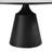 Crebessa 55" Round Modern Pedestal Dining Table with Stone Top and Black Metal Base