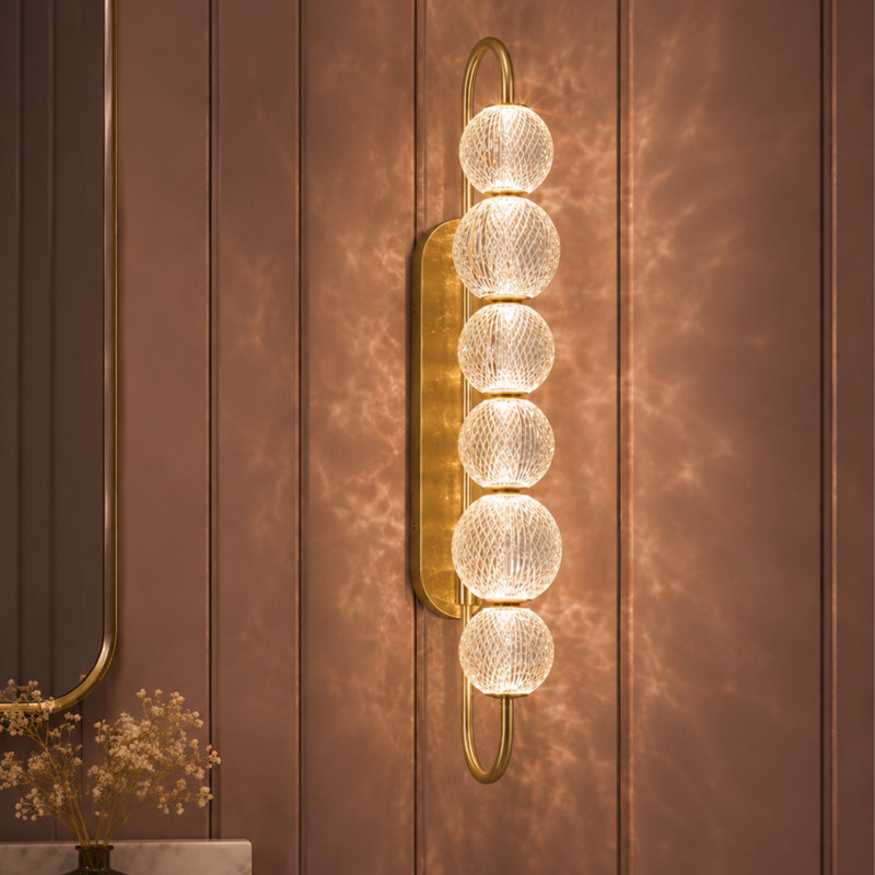Marni 6 - Light Vanity Light, Natural Brass
