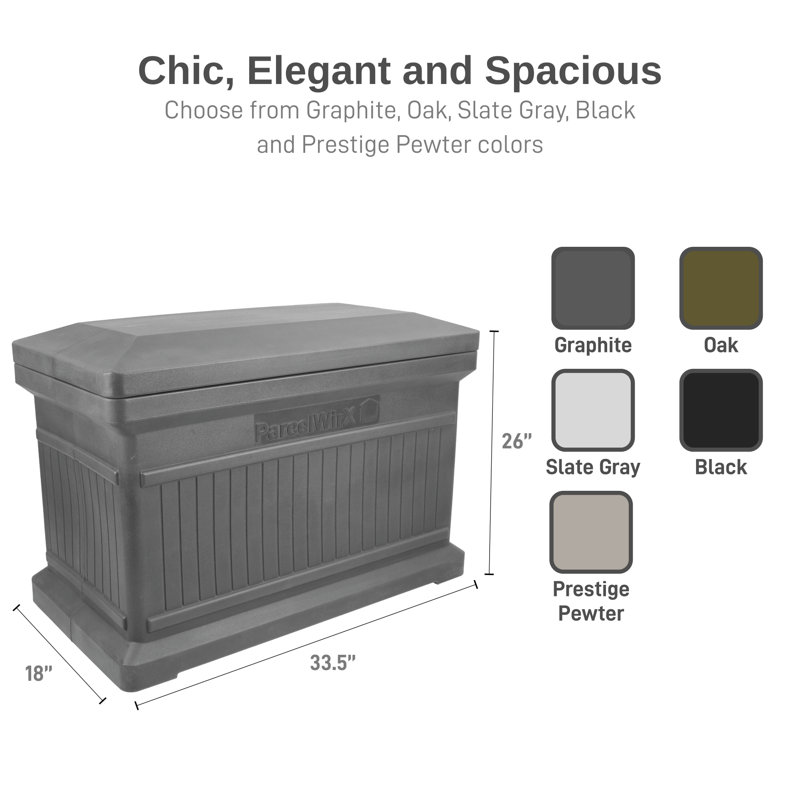 RTS Home Accents Plastic Package Drop, Graphite