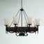 Eastbourne 8 - Light Waggon Wheel Chandelier