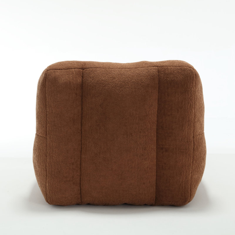Fluffy Bean Bag Chair, Brown Velvet