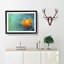 Blooming Orange Magnolia Flower Painting 1 Piece Single Picture Frame Wall Art on MDF-56633724-56633731