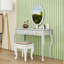Meuble-lavabo de luxe avec miroir ovale, 3 tiroirs et plateau en velours-396136597