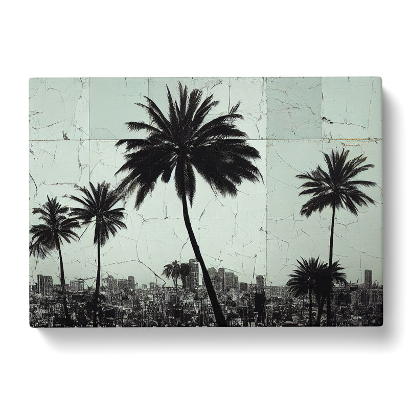 Expressive Palm Trees - Wrapped Canvas Print, 50cm H x 76cm W x 3cm D