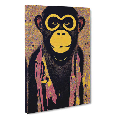 Monkey Abstract - Wrapped Canvas Print