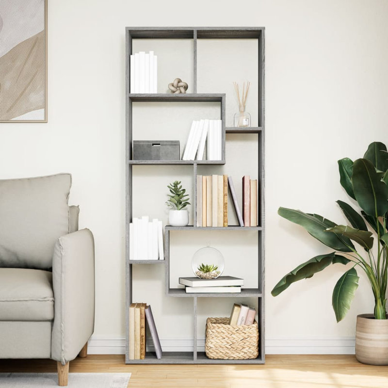 Parkerville 161.5cm H x 67cm W Bookcase, Grey Sonoma
