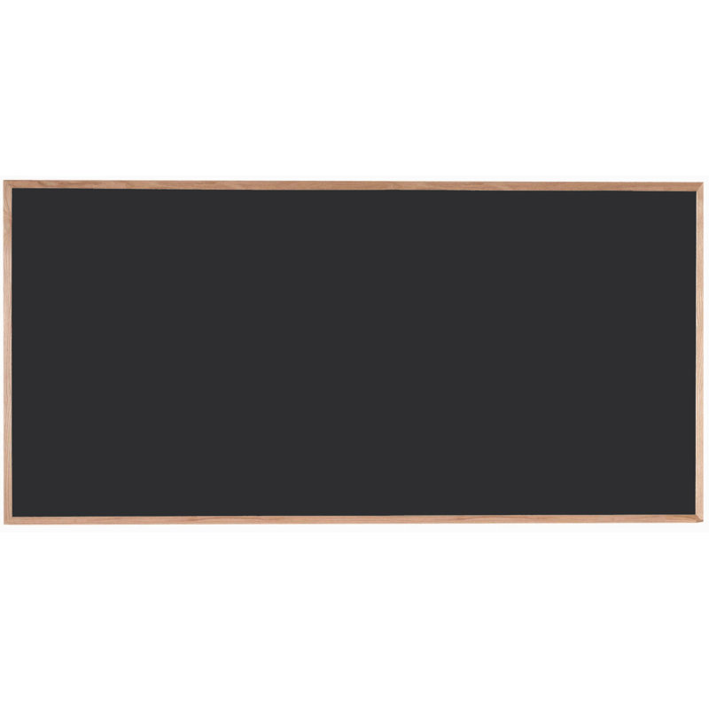 Large Black Chalkboard with Oak Wood Frame