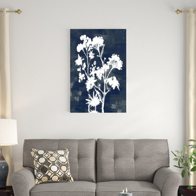 " Navy Floral " Painting Print