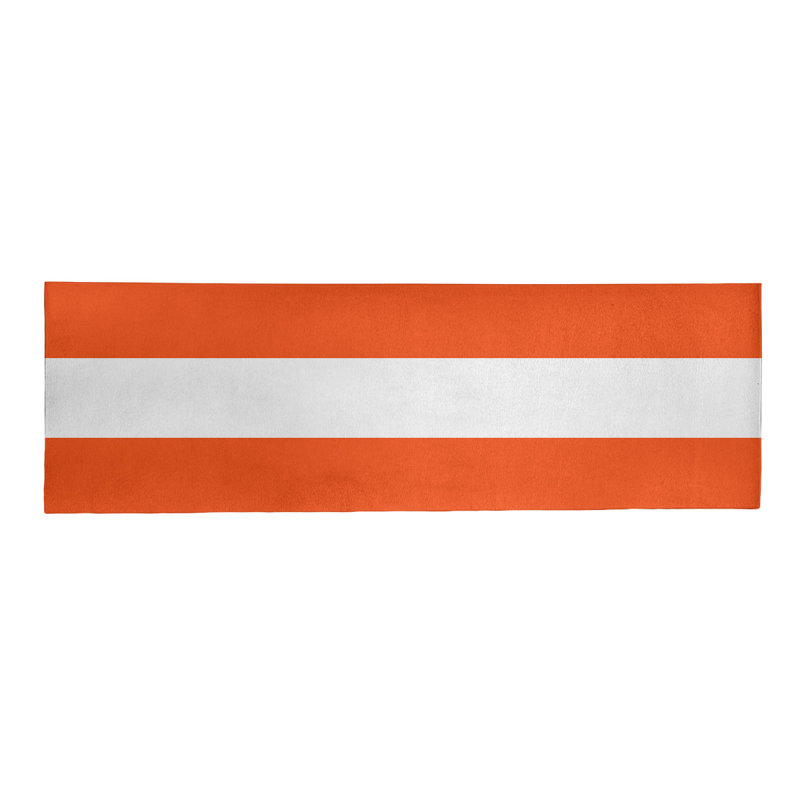 Tapis zone en poly-tapis à rayures de football denver, Tapis de couloir 2 pi 6 po x 8 pi