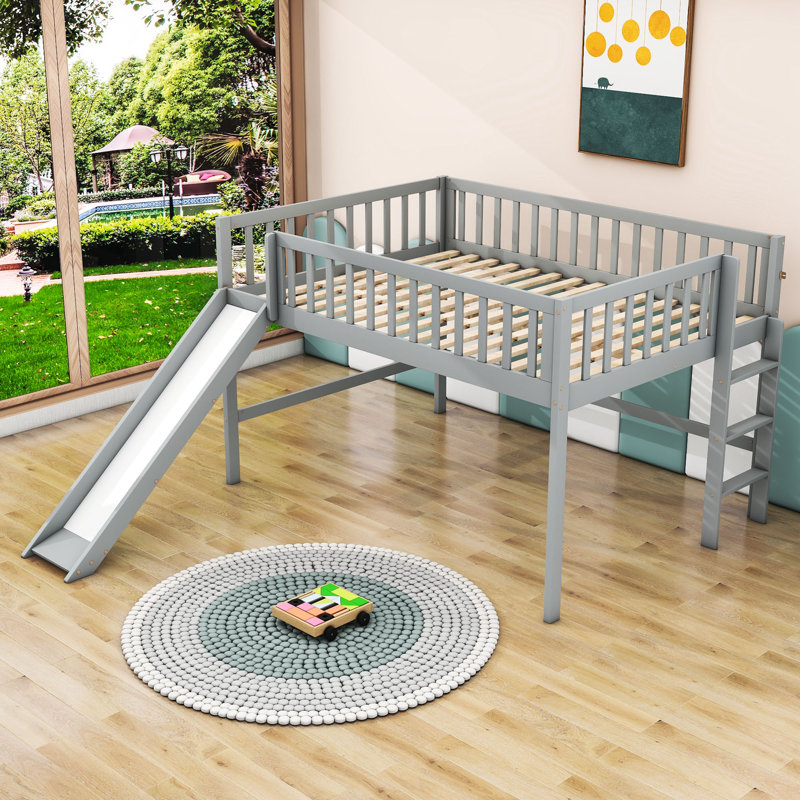 Jadeth Kids Full Loft Bed, Grey