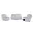 Blanche White Glider Recliner With LED Light