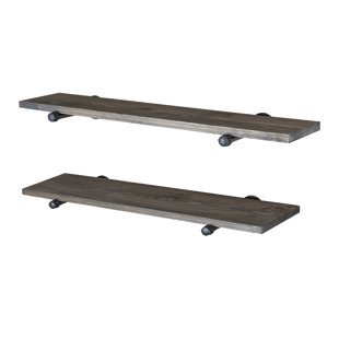 2 Piece Pine Floating Shelf