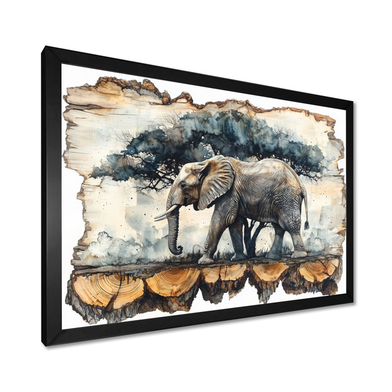Halford - Animals Wall Art, Single Picture Framed Print, Black, 12" H x 20" W