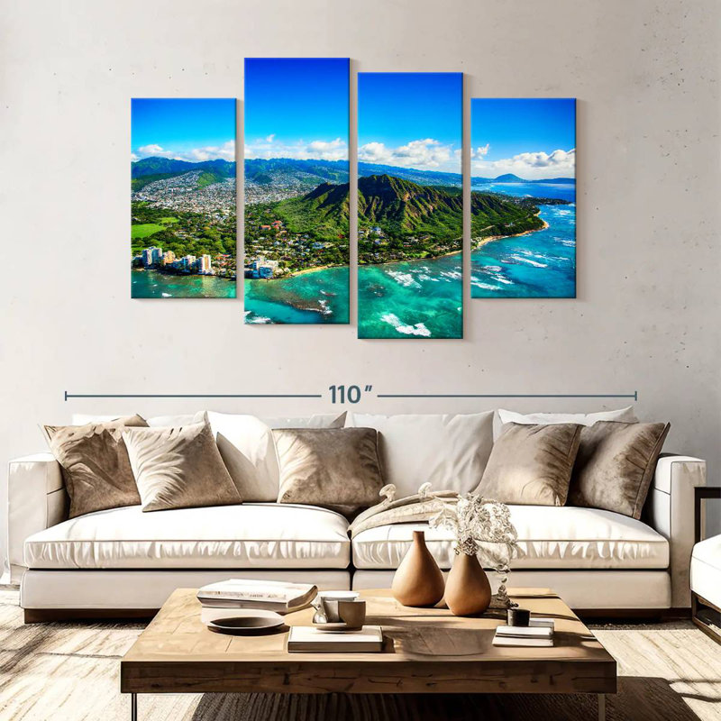 Harpa Diamond Head View, 54" H x 84" W