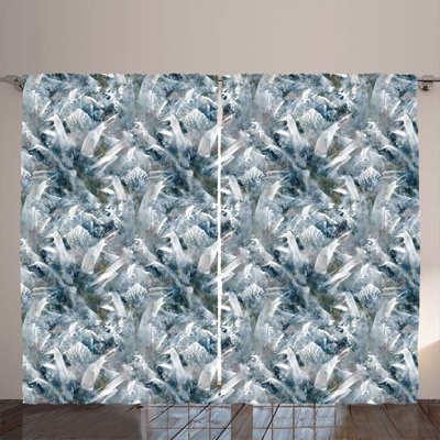 Citlally Polyester Semi Sheer Curtain Pair